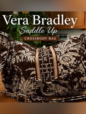 Vera Bradley Saddle Up Crossbody Bag Imperial Toile Retired Pattern Quilted